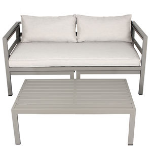 توفير مساحة حديثة نهدم صفحة تشام 4 مقاعد الكلاسيكية الألومنيوم الفناء في الهواء الطلق حديقة أريكة الأثاث مع طاولة القهوة - Product Image 2