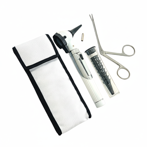 Ensemble d'otoscope de diagnostic ORL avec lumière LED et pinces crocodiles - Product Image 1