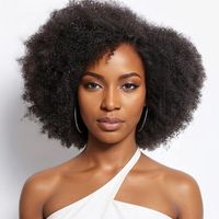 Perruques Lace Frontal Afro Kinky Curly en Gros, Cheveux Humains Brésiliens 13x4, Perruques Lace Frontal Afro Kinky Curly de Qualité Supérieure en Cheveux Humains