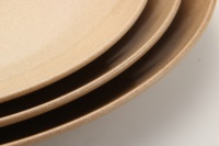 Plat de service ovale classique et durable en fibre de coque de riz blanc de 12 pouces avec logo personnalisé pour hôtels et restaurants