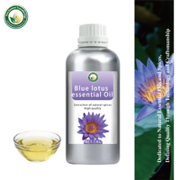 Huile de lotus bleu Nymphaea Caerulea riche en squalène, 100% pure et naturelle, distillée à la vapeur, vente en gros, certifiée GC-MS, exportation
