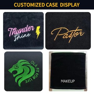 <span class=keywords><strong>Serviette</strong></span> de salon de coiffure, de barbier, de manucure, de gym, de <span class=keywords><strong>fitness</strong></span>, de beauté, de spa, en coton 100%, avec logo personnalisé du fabricant - Product Image 3