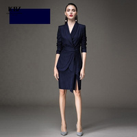 LCBZ Ensemble de costumes de bureau slim personnalisés pour femmes de haute qualité Uniforme formel pour femmes à manches longues Costumes pour femmes