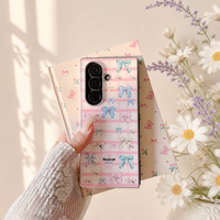 Étui de téléphone pliable personnalisé pour Samsung Z Fold 8 7 6, coque arrière en verre trempé, design dessin animé, coque antichoc Ice Touch