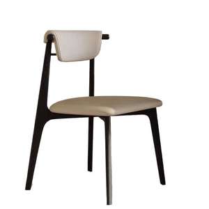 Silla de Comedor Nórdica de Madera Maciza Tapizada, Estilo Minimalista Moderno para el Hogar, Silla de Comedor para Adultos, Uso en Sala de Estar - Product Image 5