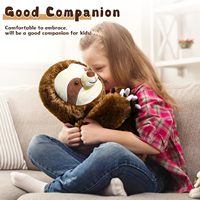 Peluches lestées personnalisées de haute qualité avec logo, sur le thème des paresseux, pour bébés et enfants autistes, avec fermeture éclair sur le ventre, fabriquées sur mesure en usine.