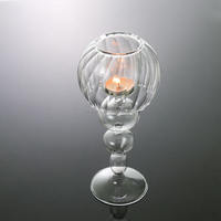 Chandelier en verre créatif rétro nordique, transparent, en forme de parapluie torsadé, pour table, décoration de Noël pour la maison
