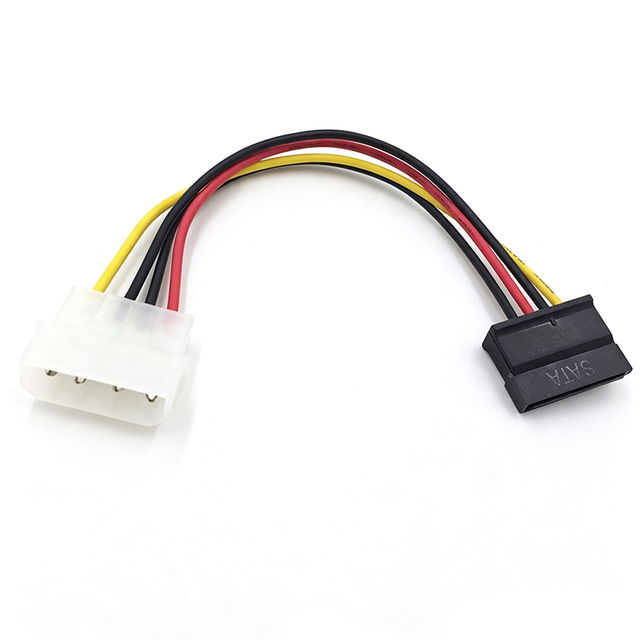 4 Pin Molex to SATA Power Adapter Cable SATA HDD SSD Power Converter Cable 17.5cm for PC