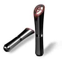 Lápiz Masajeador de Ojos Recargable con LED Rojo, Vibración y Función de Temporizador, Herramienta de Cuidado Facial de Acero Inoxidable y ABS