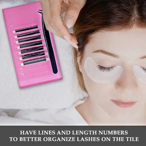 <span class=keywords><strong>Palette</strong></span> de cils en acrylique avec porte-pince magnétique, nuancier pour épiler les yeux, nouveauté - Product Image 3
