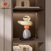 HJ HOME Lampe de table échantillon de luxe de forme irrégulière Décoration d'hôtel Salon Cabinet Art Ornement Présentoir de table