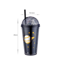 Gobelets en plastique acrylique réutilisables à double paroi de 16 oz, style classique, écologiques, avec couvercle dôme et paille, vente en gros
