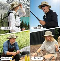 Chapeau de chasse Boonie à motif camouflage, imperméable, avec sangle de menton réglable, idéal pour la pêche, le camping, la randonnée, la plage et les voyages