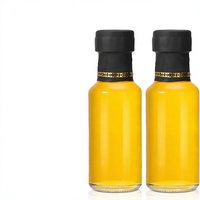 Flacon compte-gouttes en verre pour huiles essentielles avec bouchon à vis inviolable noir, marquage à chaud, 30ml/50ml/100ml