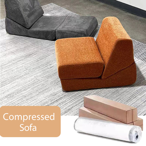 Modern Compressed Sofa Retractable Recliner Modular Fabric Sofa Compressed Sofa <b>Set</b> Furniture - Product Image 1