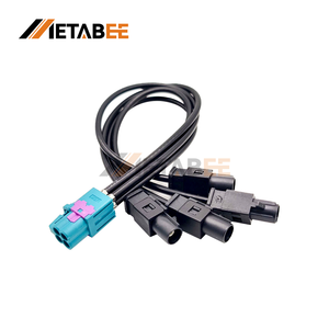 Кабель-адаптер Mini Fakra 4-в-1 на Fakra Z, прямой, штекер-гнездо, четырехпортовый, LVDS, 50 см, RG316, автомобильный, коаксиальный, удлинитель - Product Image 2