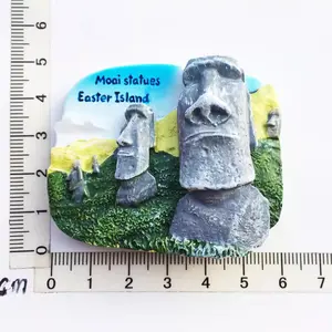 Wholesale of Chilean Easter Island Stone Statues Tourism Commemorative Decorative Crafts Refrigerator Stickers Fridge Magnet