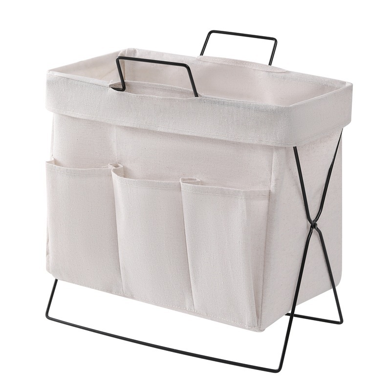 Floor-standing multi-functional storage basket [Off-white]