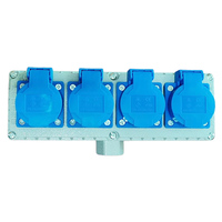 防爆 ATEX IECEX 铝制插头带插座 16A 220V IP66 阻燃防水电源插座