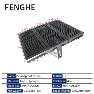 Bouclier d'isolation de support de microphone de cabine vocale à 3 panneaux <span class=keywords><strong>pliable</strong></span> direct d'usine <span class=keywords><strong>avec</strong></span> couvercle en mousse acoustique pour une utilisation en studio - Product Image 2