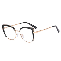 Monture de lunettes ultra légère TR90, coloris contrastés, style œil de chat, montures optiques tendance 96021-4