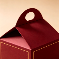 Boîte à poignée personnalisée OEM ODM en papier mat imprimé pour emballage de bonbons et biscuits de fêtes