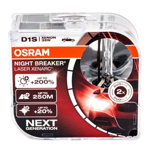 หลอดไฟ <span class=keywords><strong>OSRAM</strong></span> 66140XNL D1S 12V 35W Xenarc <span class=keywords><strong>Night</strong></span> <span class=keywords><strong>Breaker</strong></span> Laser ความสว่างสูงกว่า ผลิตในประเทศเยอรมนี - Product Image 1