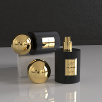 Mini flacon de parfum en verre de 15 ml avec boîte, logo personnalisé, flacon vaporisateur esthétique avec design cannelé en verre