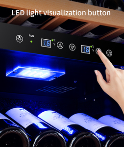 JiuFu Large Tall Luxury Stainless Steel Glass Led Light Compressor Smart Refrigerator Wine Cooler for Sale Luxury Wine Bar Cabin - Product Image 3