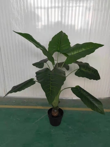 2023 nouveau Design imitation plantes grande feuille petit Faux vert en <span class=keywords><strong>pot</strong></span> bonsaï artificiel arc-en-ciel Taro plante pour la maison et le jardin décor - Product Image 6
