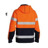 Sweat à capuche unisexe en molleton de coton haute visibilité, respirant et ignifuge