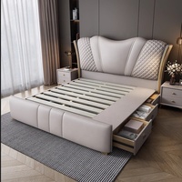 Ensemble de meubles de chambre à coucher, style moderne et design, lit king size de luxe, moderne