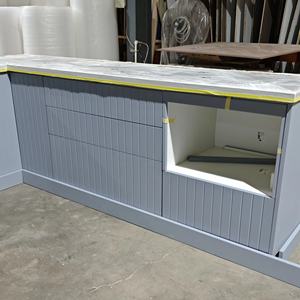 L Shaped <strong>Corner</strong> Cabinet Solid Wood Storage <strong>Cupboard</strong> with Door Drawer Stylish Space Saver for <strong>Small</strong> Kitchens Living Rooms - Product Image 5