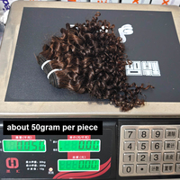 Promotion 11A 5.1$ Letsfly Lots de mèches de cheveux naturels bouclés profonds 8 pouces 100% cheveux humains Extensions 20 pièces Vente en gros pas cher Mélange brun