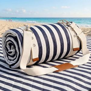 New Design Printed Carry Leather Strap Portable <b>Camping</b> Rug with Filling Waterproof Beachpicnic <b>Blanket</b> Mats - Product Image 3
