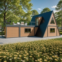 Casas Prefabricadas Resistentes al Viento e Impermeables, Casas Prefabricadas Modulares Móviles, Casa Contenedor de 2 Dormitorios para Hotel