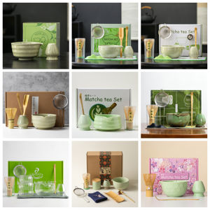 Bộ dụng cụ pha trà Matcha bán buôn, gồm bát Matcha, muỗng, dụng cụ đánh Matcha bằng tre, 2-7 món, Chawan gốm sứ, bộ Matcha Nhật Bản cần thiết, kèm hộp quà tặng - Product Image 6