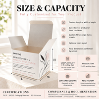 Boîte d'emballage en carton pliable imprimée sur mesure, papier recyclable FSC, pour les ensembles de flacons et de pots de cosmétiques et de soins de la peau