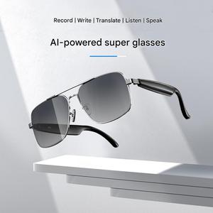 نظارات شمسية ذكية مربعة الرجعية HY1003 مستقطبة للترجمة الصوتية نظارات اتصالات AI - Product Image 4