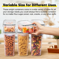 Conteneur de stockage de pâtes en plastique transparent de grande capacité, résistant à l'humidité, adapté au stockage des céréales, des grains gros et des pâtes