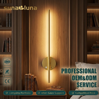 Vente en gros de luminaires muraux LED rechargeables au design moderne pour hôtel, salle de bain, salon, chambre à coucher, lumière ambiante dorée, télécommande