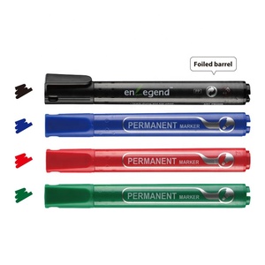 Pennarelli Permanenti di Alta Qualità Non Tossici e Impermeabili, Ricaricabili, 12 Colori, <span class=keywords><strong>Punta</strong></span> a <span class=keywords><strong>Scalpello</strong></span>/Cilindrica, per Ufficio e Scuola - Product Image 5