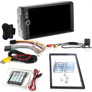 Автомобильный стереофонический мультимедийный плеер с аксессуарами, автомагнитола, 2 Din, 7-дюймовый сенсорный экран, Mirror Link, FM, TF, MP5