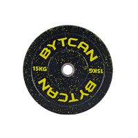 Pelat Bumper Karet Hi Temp BYT HBB-C Bebas Berat Standar IWF Diameter 450mm 5kg-55LB Logo Kustom Tersedia