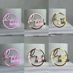 Decoración <span class=keywords><strong>para</strong></span> Pastel del Día <span class=keywords><strong>de</strong></span> la Madre, Insertos <span class=keywords><strong>de</strong></span> Acrílico Modernos y Ecológicos en Forma <span class=keywords><strong>de</strong></span> Círculo <span class=keywords><strong>para</strong></span> <span class=keywords><strong>Cumpleaños</strong></span> y Día <span class=keywords><strong>de</strong></span> la Madre - Product Image 2