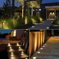 Luminaire encastré au sol en acier inoxydable pour jardin, patio, allée, éclairage paysager