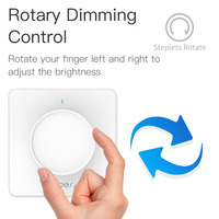 Interrupteur rotatif intelligent Zigbee Mose standard UE pour variateur de lumière LED avec contrôle vocal et fonction de minuterie