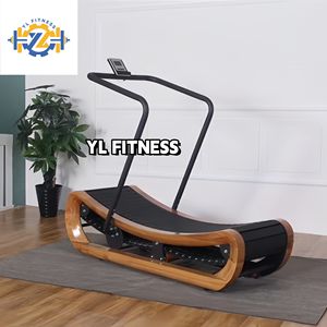 Cesur lider FITNESS YL-T006 toptan fiyat ticari spor salonu ekipmanı spor ahşap eğrisi manuel mekanik koşu bandı - Product Image 4