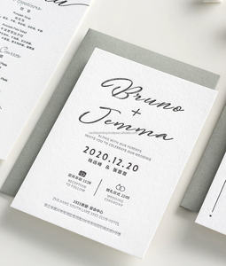 Kertas Katun Klasik Mewah Berembos untuk Pernikahan, Ukuran Kustom, Cetak Letterpress Digital, Penggunaan Promosi Kantor, Logo Kustom, Cina - Product Image 3