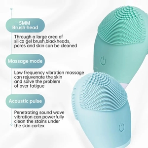 <span class=keywords><strong>Brosse</strong></span> Nettoyante <span class=keywords><strong>Visage</strong></span> Électrique en Silicone Personnalisable pour Soins Profonds <span class=keywords><strong>Vibrante</strong></span> pour Femmes - Product Image 4